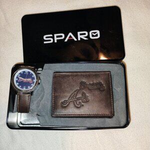 Atlanta Braves watch and wallet set
